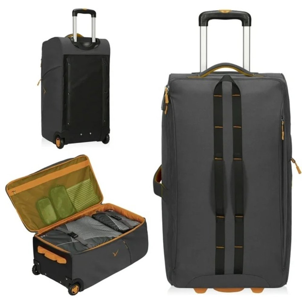 GREY Hynes Eagle 21" 34L Rolling Upright Duffel Bag Carry on Luggage Sui…